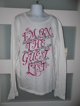 P.S. Aeropostale White LS I&#39;m On the Guest List Shirt Size XL (14) Girl&#39;s - $10.00