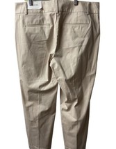 Ann Taylor Factory Signature Straight Trouser Size 12 Through Hip Cropped Tan - £23.42 GBP