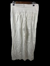 Old Navy Large Maternity Pants Womens Linen Blend White Wide Loose Leg P... - £43.88 GBP