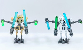 2pcs Custom Star Wars General Grievous Minifigure with Lightsaber Weapons - £4.94 GBP