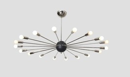 18 Light Mid Century Brass Sputnik chandelier light Fixture Celling decor lamp - £458.71 GBP