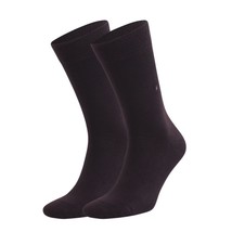 Brown Dress Socks for Men Bamboo Crew Socks Seamless Toe 1 Pair - £7.84 GBP