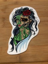 Embroidered Zombie Girl Dead Girl 7”x 4” Back Patch Halloween Patch - £26.15 GBP