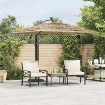  Garden Parasol Brown Polyester Large Adjustable Armrests - $3,452.76 MXN