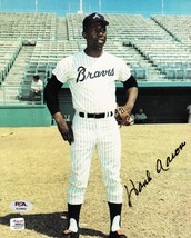 VINTAGE SIGNATURE! Hank Aaron Signed Autographed 8x10 Baseball Photo PSA... - £197.04 GBP