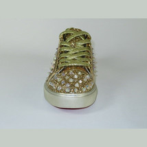 Mens Fancy Shoes By FIESSO AURELIO GARCIA, Spikes Rhine stones 2413 Gold image 3