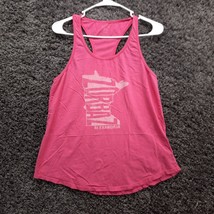 Zorbaz Alexandria Tank Top Women Large Pink Scoop Neck Casual Pizza Shirt - $8.57