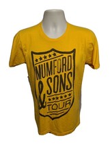 Mumford &amp; Sons Tour Adult Small Yellow TShirt - £11.85 GBP