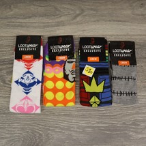 Loot Crate Wear X4 Pairs Sci-Fi Mix and Match Adult Non-Slip Crew Socks - £31.09 GBP
