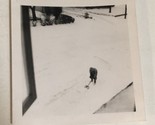Winter Shoveling Snow Vintage 3”x3 Photo 1953 Box4 - $3.95