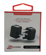 ZipKord Universal International Compact 4-in-1 Travel Plug Power Adapter - $8.98