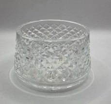 Vtg Waterford Alana Open Sugar Bowl Candy Dish Diamond Cut Crystal Signed - £15.73 GBP