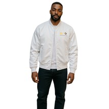 Adidas Jacket Mens Small White Bomber Coaches Jacket Pharell Williams Satin - $45.00