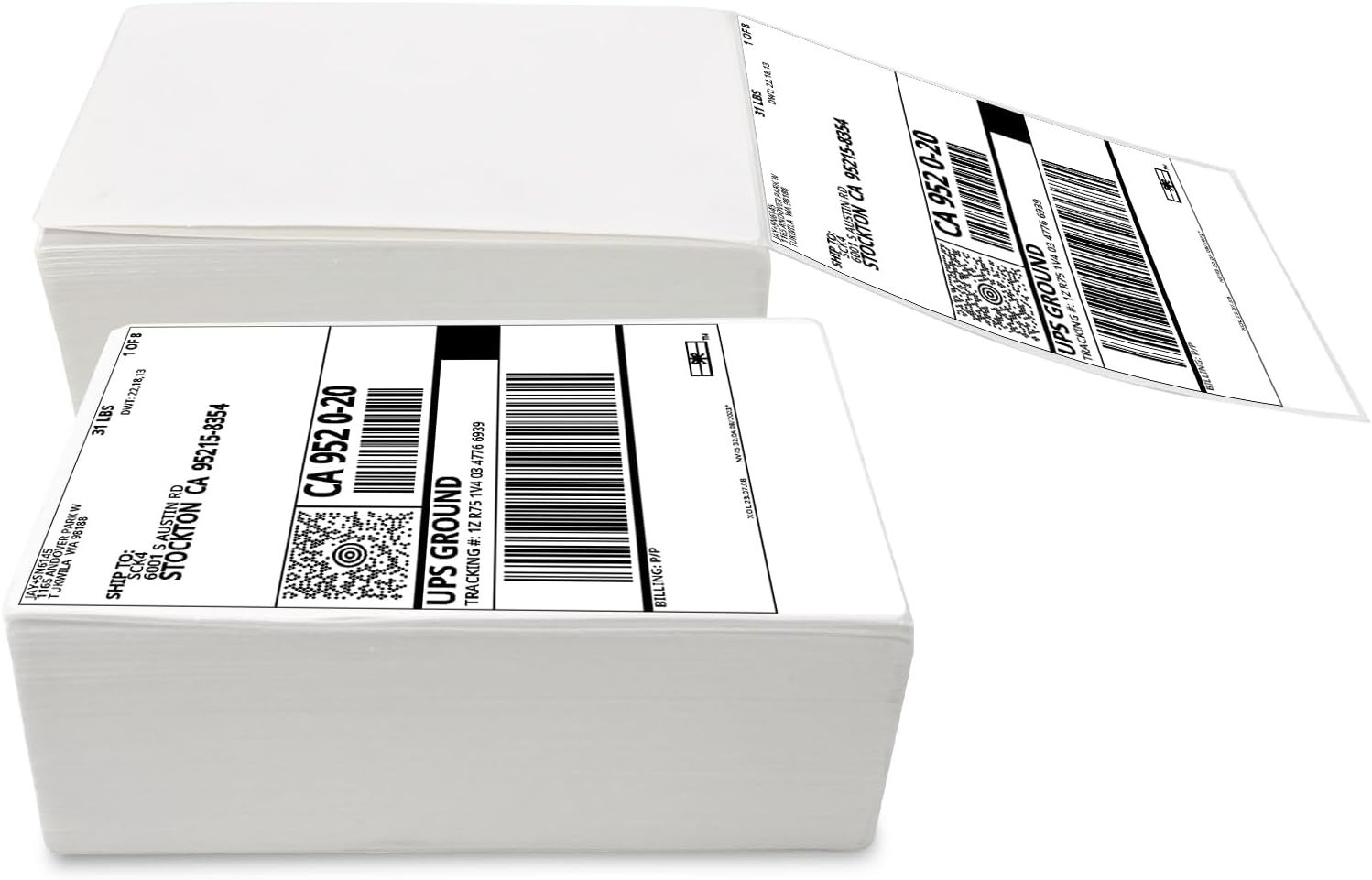 500 Labels/Stack, Golden Wind Direct Thermal Label, 4ʺX 6ʺ Fanfold Label... - $37.99