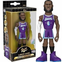 NBA - Lebron James Lakers (Purple Jersey) 5&quot; GOLD Premium Vinyl Figure - £10.12 GBP