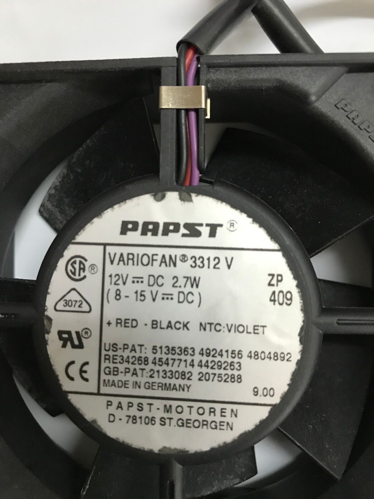 Papst variofan 3312 V fan - $27.60
