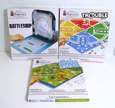 Colorforms Lot of 3 Trouble, Battleship, Chutes Ladders Travel Board Gam... - $12.95