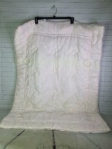 VTG Saks Fifth 5th Avenue Baby Boutique Crib Blanket Pink White Embroidered - £110.52 GBP