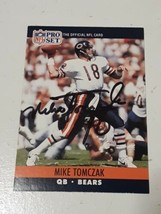 Mike Tomczak Chicago Bears 1990 Pro Set Autograph Card #458 Read Description - $4.94