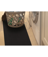 Ottohome Rug Runner 20&quot; x 59&quot; Solid Black Rubber Backing Stain Resistant... - $510.40 MXN