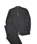 Lamberti Suit Mens 40 Grey Solid Jacket &amp; Pants Wool Cashmere Blend 38x2... - £57.35 GBP