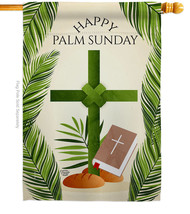 Happy Palm Sunday House Flag Faith 28 X40 Double-Sided Banner - $36.97