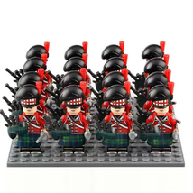 Medieval Napoleonic Wars Scottish Bagpiper Soldier Minifigure Blocks - Set of 16 - £23.93 GBP