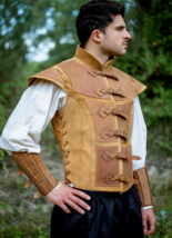 Antique Medieval Viking Armor LARP reenactment Renaissance armor Leather... - $612.49