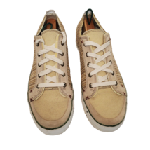 Timberland Mens Jardims Ox Size 10.5 Off White Striped Canvas Sneakers 86585 EUC - $23.33