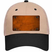 Orange Oil Rubbed Solid Novelty Khaki Mesh License Plate Hat - £21.67 GBP