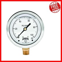 Precision 2.5&quot; Industrial Pressure Gauge - Liquid-Filled, Brass &amp; SS, ±1... - $836.19 MXN
