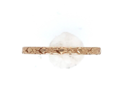 10k Yellow Gold Baby Infant Band Ring with Floral Design Size 0 Jewelry (#J6189) - £51.43 GBP