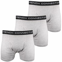 French Connection Men&#39;s 3 Pack Grey w/ Black Strap Boxer Briefs (S13) - £11.89 GBP