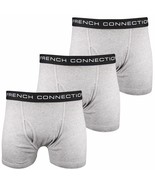 French Connection Men&#39;s 3 Pack Grey w/ Black Strap Boxer Briefs (S13) - £11.73 GBP