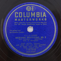 Villa-Lobos - Leonard Rose, Bidu Sayao – Bachianias Brasileiras 12&quot; 78 rpm 71670 - £9.87 GBP