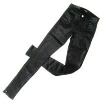 NWT J Brand Ryan Skinny in Fearless Coated Black Stocking Ankle Zip Jeans 24 - £56.80 GBP