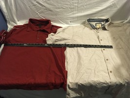 Mens White Striped RedHead Button Front XLarge Shirt &amp; Express Polo XL R... - $395.57 MXN