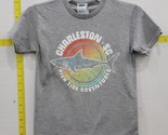 Charleston SC Youth Souvenir &#39;High Tide Adventures&#39; Graphic T-Shirt Gray... - $12.86