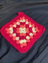 Vintage Crochet Pot Holder Trivet 6”x6” - $4.46