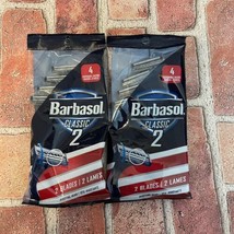BARBASOL CLASSIC 2 RAZORS Lot Of 2 Packs Total 8 Razors Brand New - £7.80 GBP