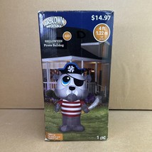 Gemmy Halloween Inflatable 4&#39; Scurvy Pirate Bulldog Airblown - NEW - £43.95 GBP