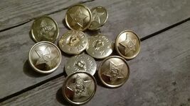 CCCP SOVIET RUSSIAN USSR RED ARMY MILITARY UNIFORM 10 BUTTONS COMMUNIST ... - $14.08
