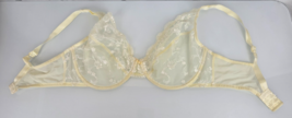 Wacoal Cream Unlined Sheer Lace Underwire Bra 40DD Full Coverage 85170 R... - $19.79