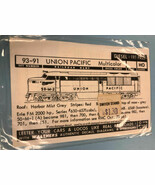 Vintage 93-91 Union Pacific Model Train Decals - $9.89