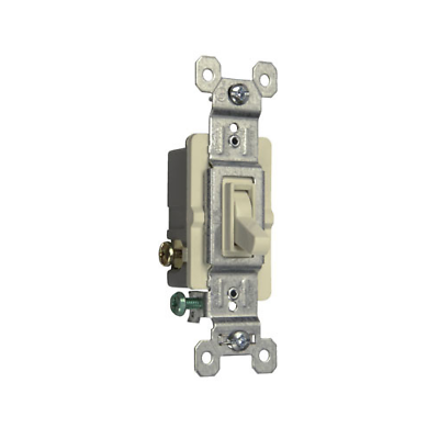 Pass &amp; Seymour 663-LACN Three Way Toggle Switch 15A 120V, Light Almond - $7.76