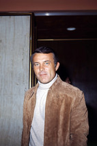 Robert Conrad Candid in White Polo Neck Suede Jacket Circa 1975 24x18 Poster - $23.99