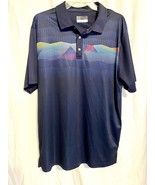 PGA Tour Pro Series Golf Shirt Size XL Blue Multicolored White Lined Wor... - £13.84 GBP