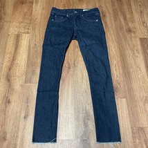 Rag &amp; Bone Women Dark Wash Indigo Cropped Skinny Jeans Size 25 Raw Hem Stretch - £29.72 GBP