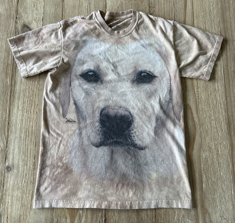 The Mountain Yellow Lab Labrador Dog Face T-Shirt Size Small USA MADE 2011 - $29.00