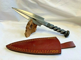 Solid Custom Blacksmith Made Knife Dagger Fixed Blade Hunting Camping Fi... - £156.67 GBP